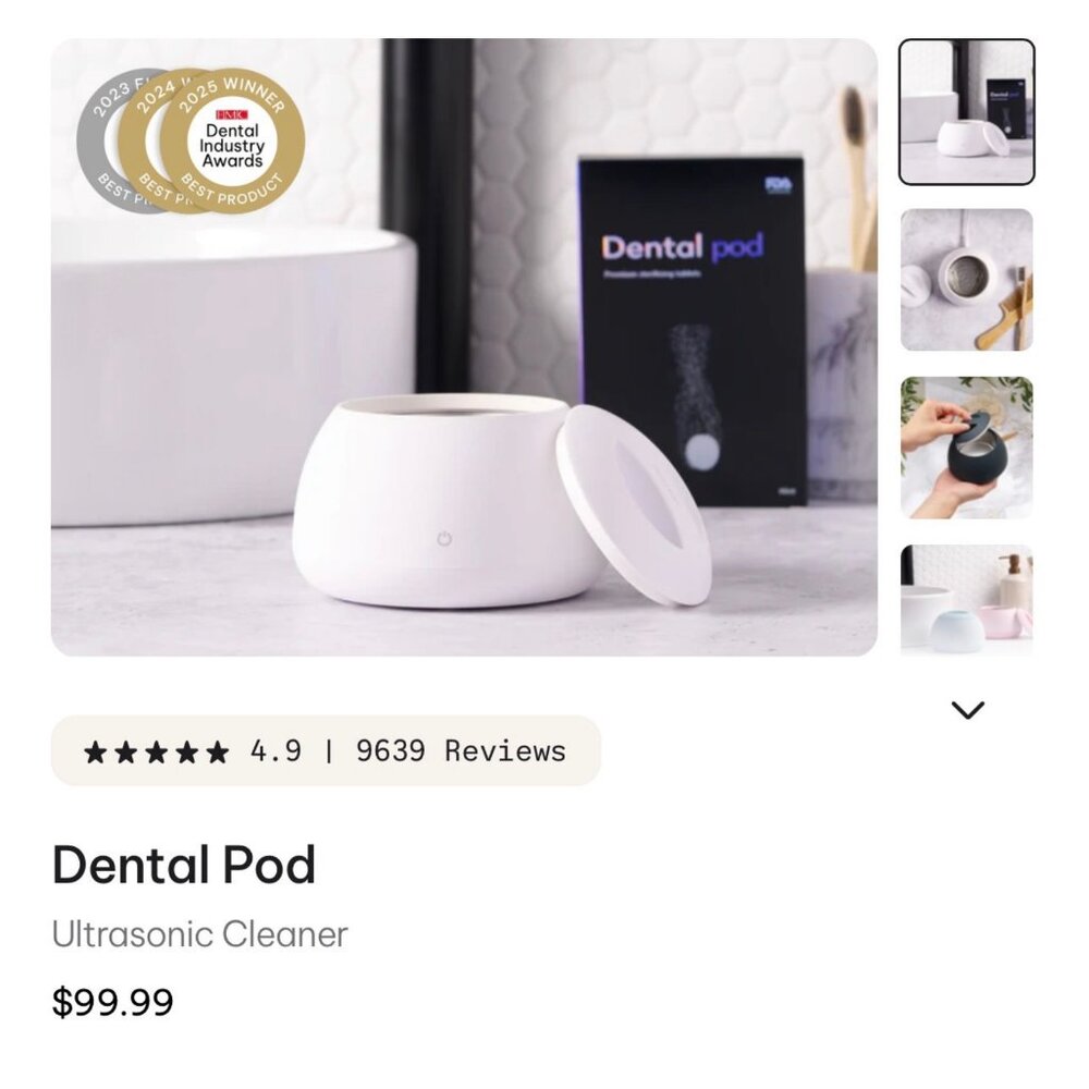 Dental Pod: Ultrasonic Cleaner